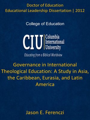 cover image of Governance in International Theological Education: